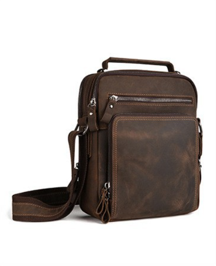 Leather Backpack Vintage - Borsa a Tracolla Vintage in Pelle