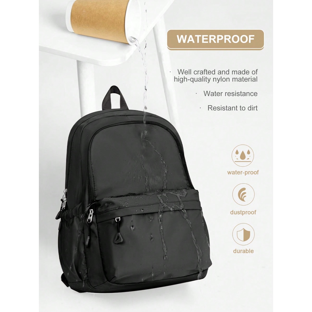 Laptop Backpack 15.6 - Zaino per Studenti di Scuola Media