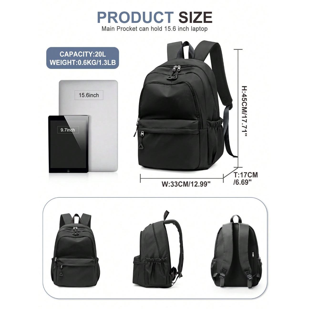 Zaino per Studenti di Scuola M - Laptop Backpack 15.6 recensione e prezzo