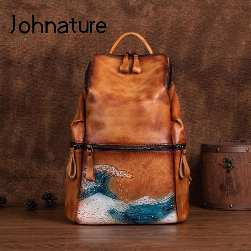Zaino da donna in vera pelle J - Leather Backpack Vintage recensione e prezzo