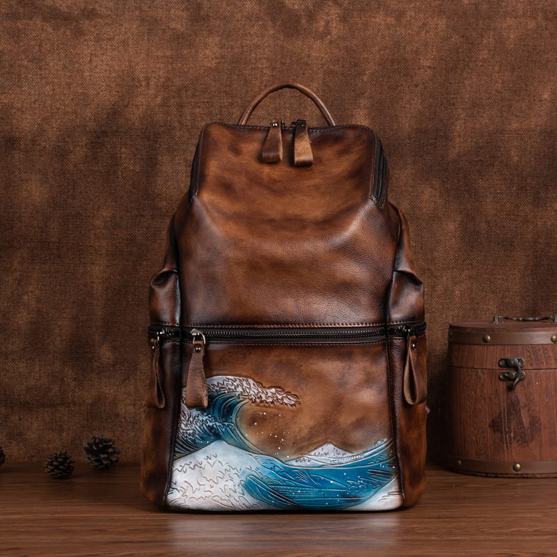 Zaino da donna in vera pelle J - Leather Backpack Vintage recensione e prezzo