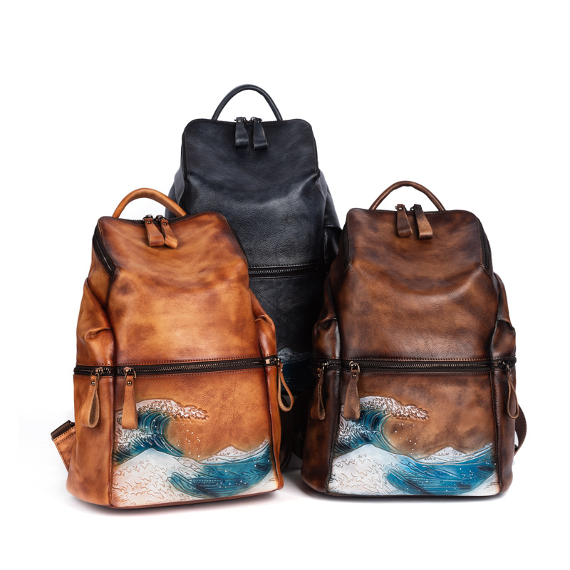 Zaino da donna in vera pelle J - Leather Backpack Vintage recensione e prezzo